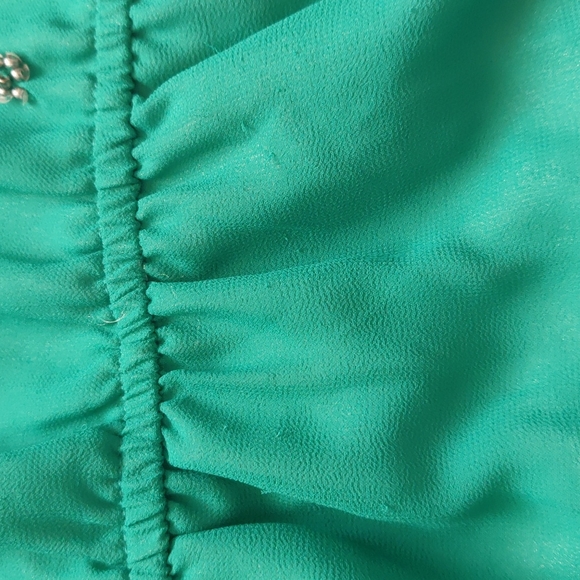 VGUC Beaded green dress - Picture 3 of 6